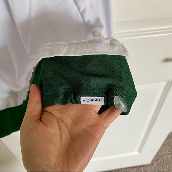 Koral Activewear Zoe Brisa Crew Neck Casual Active Workout Colorblock LS Top - Picture 3 of 8